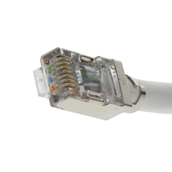 Shielded Feed-Thru CAT6A/6/5e Modular Plugs, 25/Card