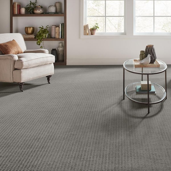 Canter  - Creek Bend - Gray 38 oz. Triexta Pattern Installed Carpet
