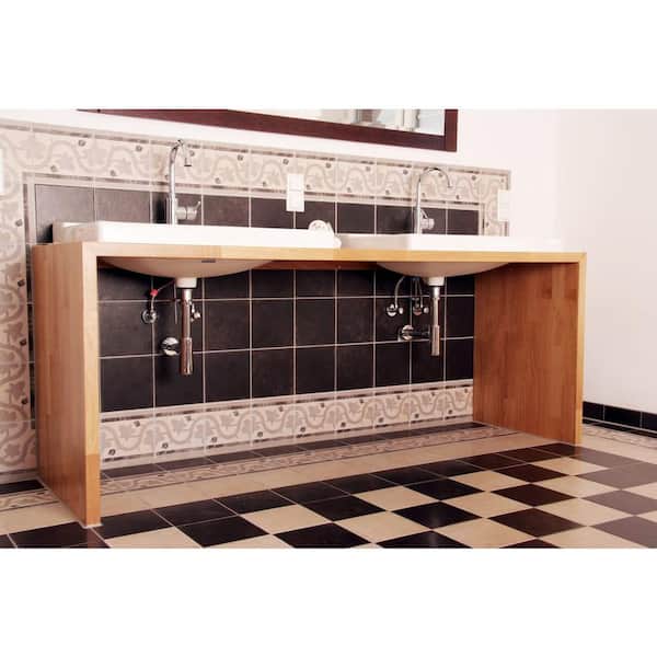 6 ft. L x 25 in. D Unfinished Birch Solid Wood Butcher Block Countertop With Eased Edge