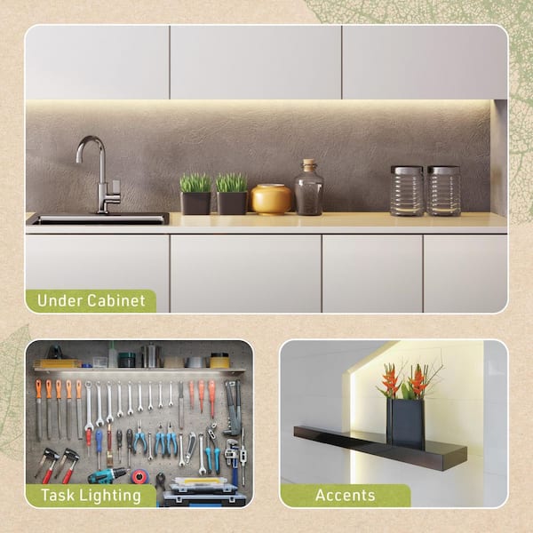 Warm White LED Strip Light Kit