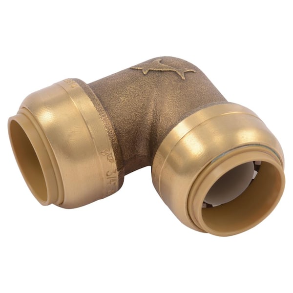 3/4 in. Push-to-Connect Brass 90-Degree Elbow Fitting Pro Pack (4-Pack)
