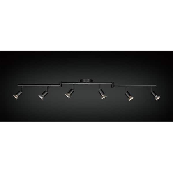Payton 3.9 ft. 6-Light Black Track Lighting Kit