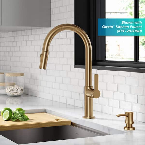 Kitchen Soap and Lotion Dispenser in Brushed Brass