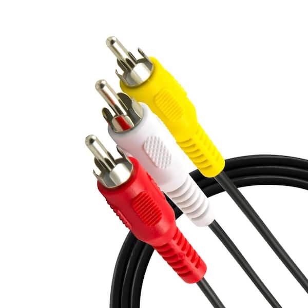6 ft. Composite RCA Audio/Video Cable with Red, White, and Yellow Ends, 4-Pack
