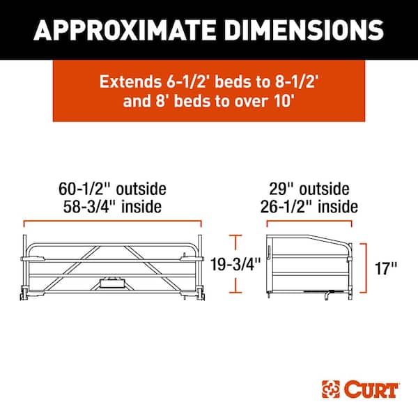Universal Truck Bed Extender with Fold-down Tailgate