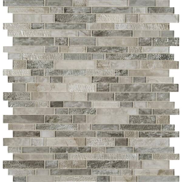 Savoy Interlocking 12 in. x 12 in. x 8mm Glass Mesh-Mounted Mosaic Tile (10 sq. ft. / case)