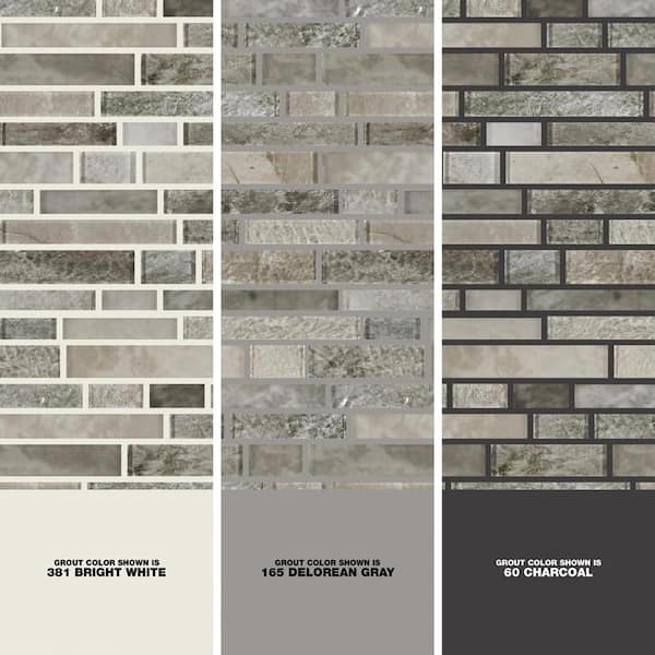 Savoy Interlocking 12 in. x 12 in. x 8mm Glass Mesh-Mounted Mosaic Tile (10 sq. ft. / case)