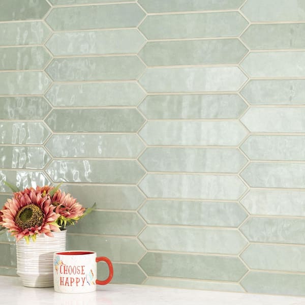 Lakeview Jade Picket 2.5 in. x 13 in. Glossy Ceramic Wall Tile (12.21 sq. ft./Case)
