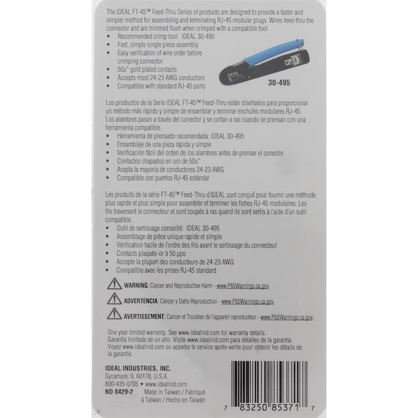 Cat5e Feed-Thru Modular Plug (50-Pack)