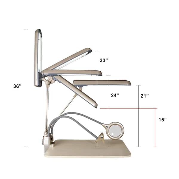 60 in. Silver 24-Watt Ultimate 3- in-1 Craft Lamp