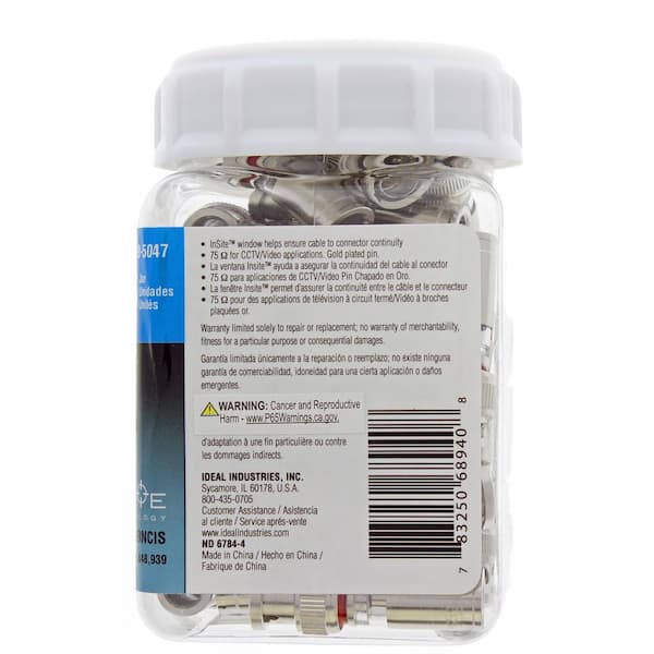 RG59 BNC Compression Connector (35-Jar)