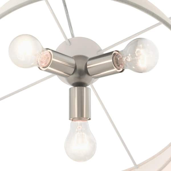 Whitney 3 Light Brushed Nickel Pendant