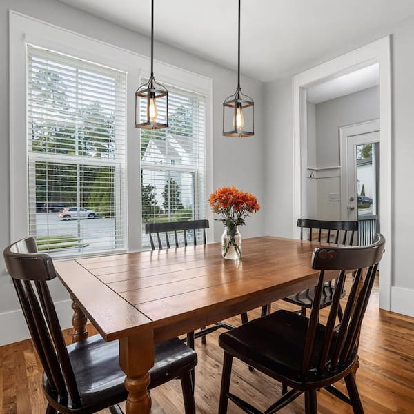 Modern Geometric Pendant Mercer 8.5 in. 1- -Light Brass Farmhouse Modern Chandelier Pendant Light With Clear Glass Shade