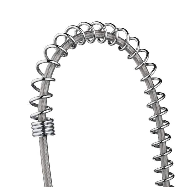 2-Handle Wall-Mount Pull-Down Sprayer Kitchen Faucet in Chrome