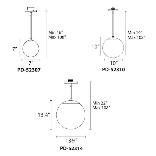 Niveous 10 in. 120-Watt Equivalent Integrated LED White Pendant with Glass Shade