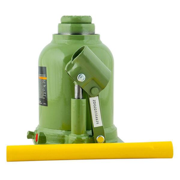 20-Ton Welded Bottle Jack with Side Pump 2-Piece Handle