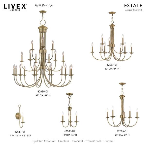 Estate 1 Light Antique Brass Sconce