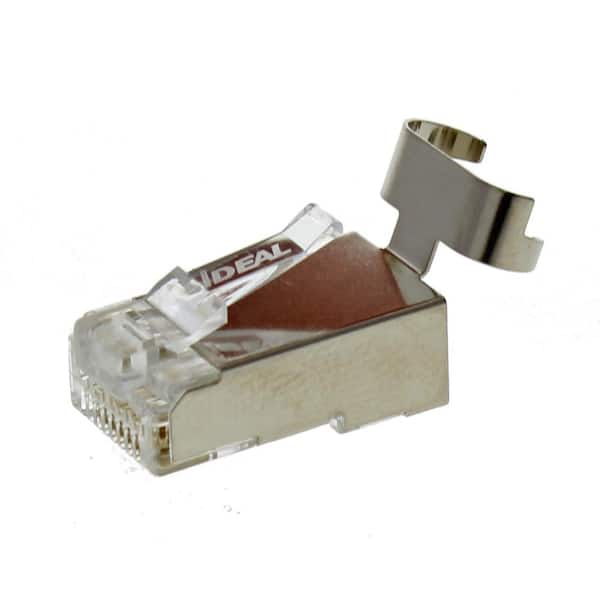 Shielded Feed-Thru CAT6A/6/5e Modular Plugs, 25/Card