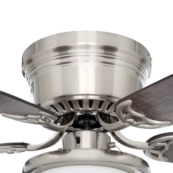 Hugger 56 in. LED Brushed Nickel Ceiling Fan