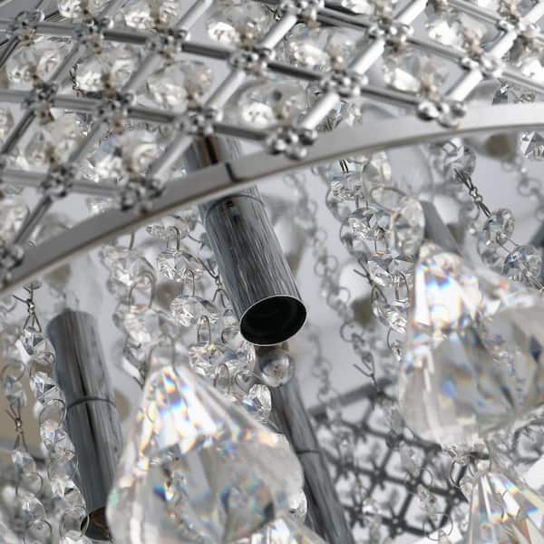 Jackson 15 in. 4-Light Semi-Flush Mount with Crystal