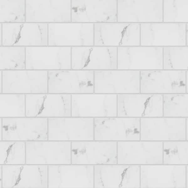Classico Carrara Glossy 3 in. x 6 in. Ceramic Wall Tile (5.72 sq. ft./Case)