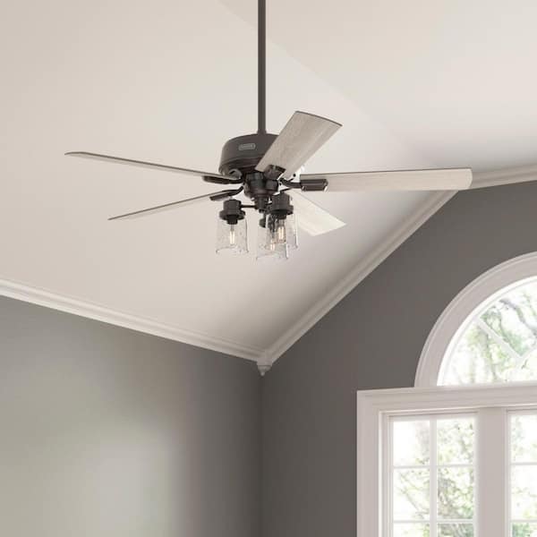 Hartland 52 in. Indoor Noble Bronze Ceiling Fan with Light Kit and Remote Included