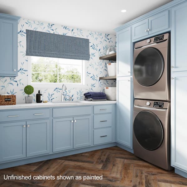 18 in. W x 12 in. D x 30 in. H Assembled Wall Kitchen Cabinet in Unfinished with Recessed Panel