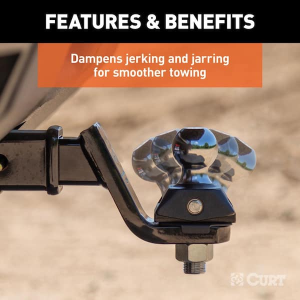 RockerBall Cushion Hitch with 2 in. Ball (2 in. Shank, 7,500 lbs., 3 in. Drop)