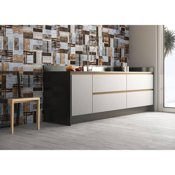 Safari Glacier 8 in. x 36 in. Glazed Porcelain Floor and Wall Tile (11.52 sq. ft./case)