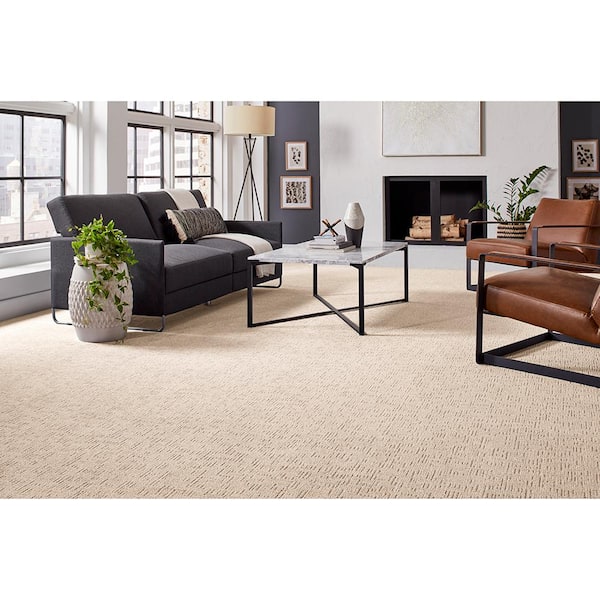 Lake Mohr  - Natural Grain - Beige 45 oz. Triexta Pattern Installed Carpet