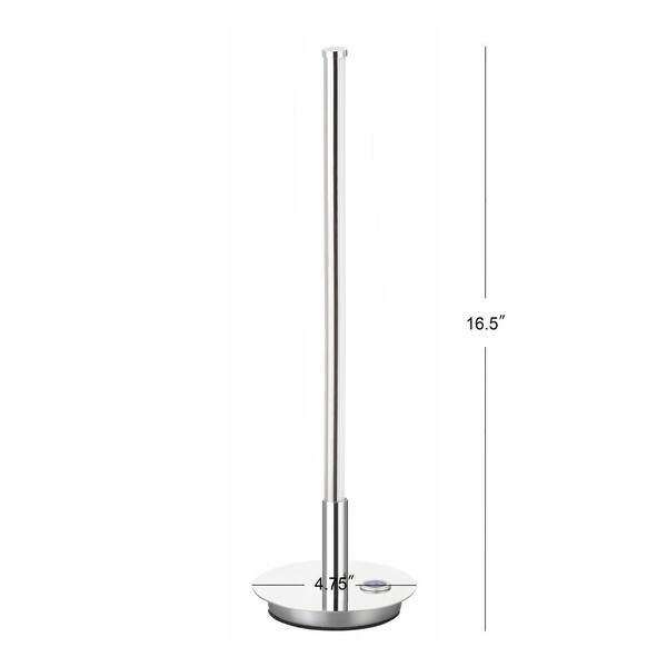 Keira 16.5 in. Chrome Integrated LED Table Lamp