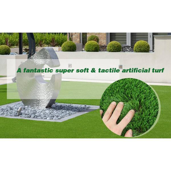 Premium Landscape 13 ft. W x Cut to Length 4 Tone Green Artificial Grass Turf