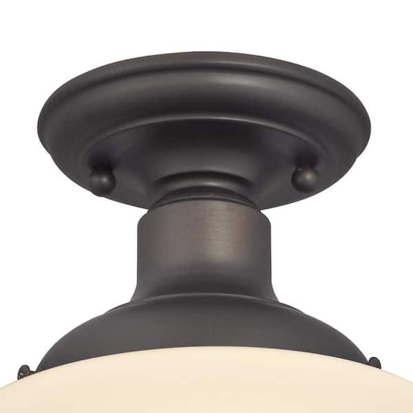 Scholar 1-Light Oil-Rubbed Bronze Semi-Flush Mount Light