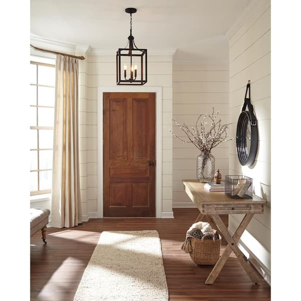 Labette 3-Light Black Hall-Foyer Hanging Pendant