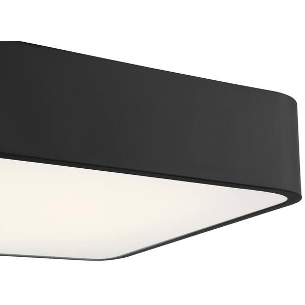 Granada 12 in. 1-Light Black LED Flush Mount