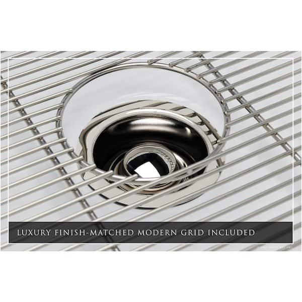 Luxury White Solid Fireclay 33 in. Single Bowl Farmhouse Apron Kitchen Sink with Polished Nickel Accs and Flat Front