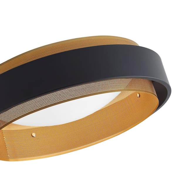 20.5 in. 1-Light Modern LED Flush Mount Ceiling Light Fixture