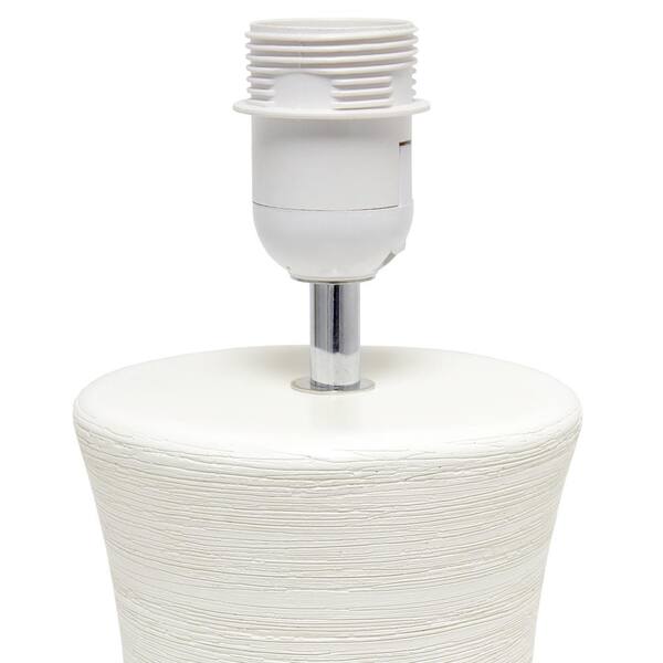 16 .5 in. Off White Ceramic Hourglass Table Lamp