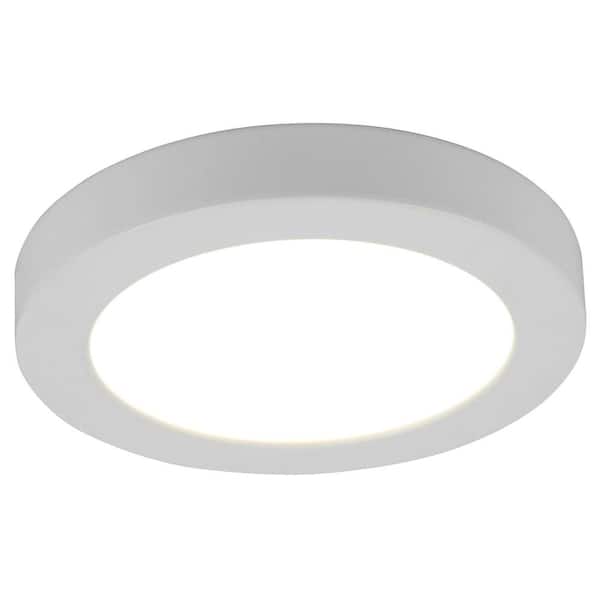 7.2 in. 1-Light White LED Flush Mount