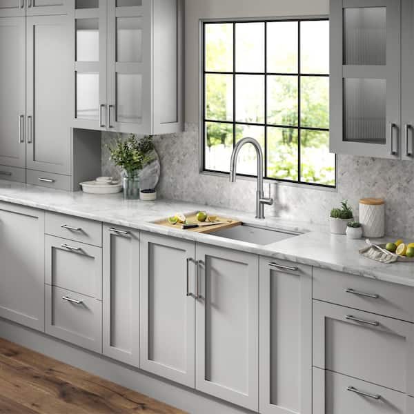 Oletto Modern Industrial Pull-Down Single Handle Kitchen Faucet in Spot Free Stainless Steel