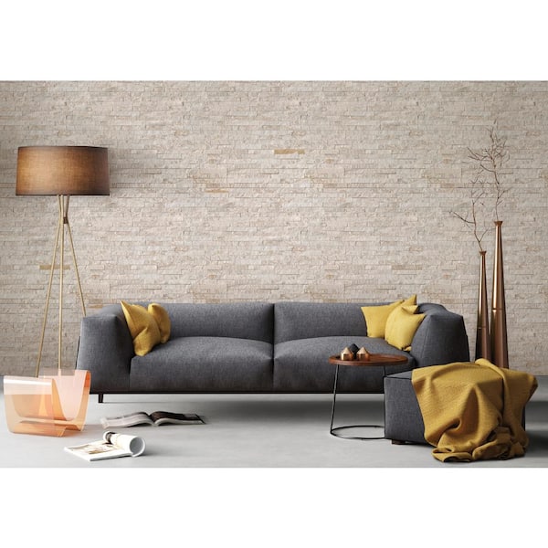 Royal White Ledger Panel 6 in. x 24 in. Misc Quartzite Wall Tile (6 sq. ft./Case)