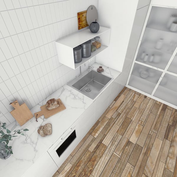 25 in. Drop-In Single Bowl 18-Gauge 304 Stainless Steel Kitchen Sink