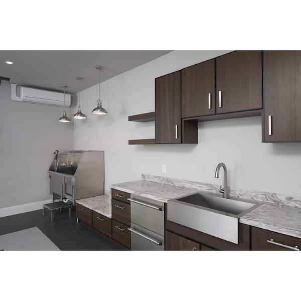 Fresnel Lens Collection 12 in. 1-Light Brushed Nickel Coastal Pendant Kitchen Light with  Fresnel Glass