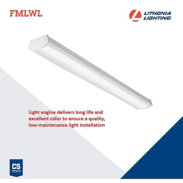 40-Watt 4 ft. White Integrated LED Flush Mount Light