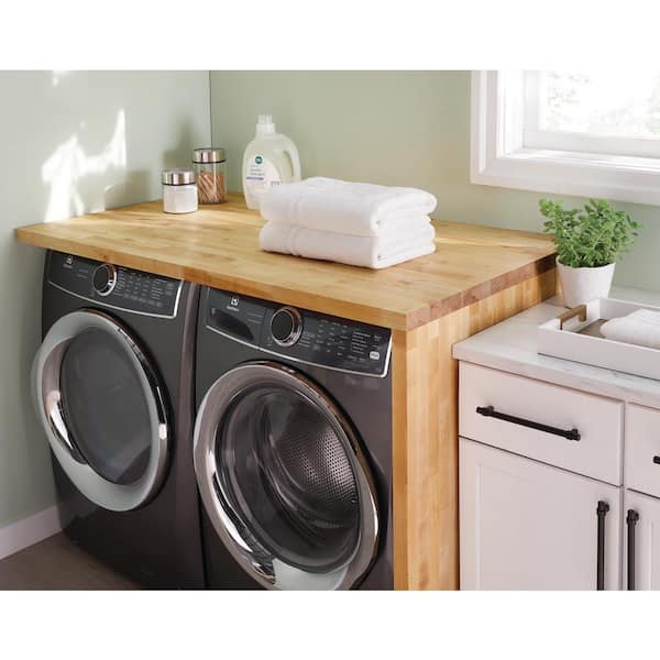 6 ft. L x 25 in. D Unfinished Acacia Butcher Block Countertop in With Standard Edge