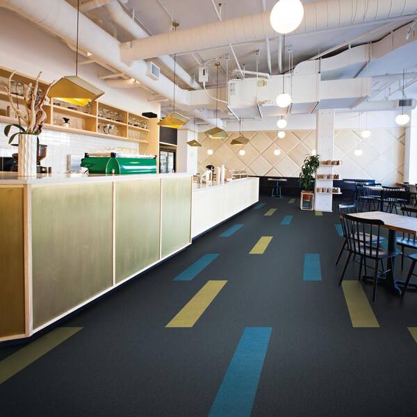 Brown Commercial/Residential 9 in. x 36 in. Peel and Stick Carpet Tile Plank 16 Tiles/Case (36 sq. ft.)