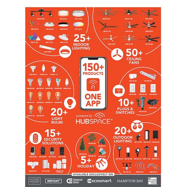 Boedy 2 ft. 3-Light Smart Matte Black Integrated LED Fixed Track Lighting Kit with Night Light Powered by Hubspace