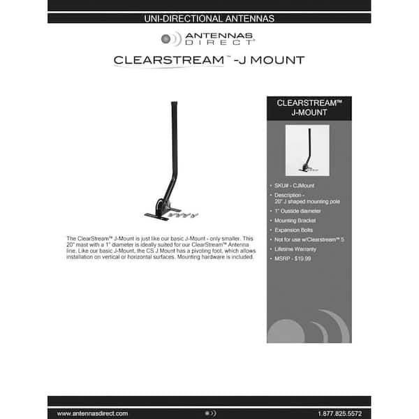 ClearStream J-Mount with Mounting Hardware