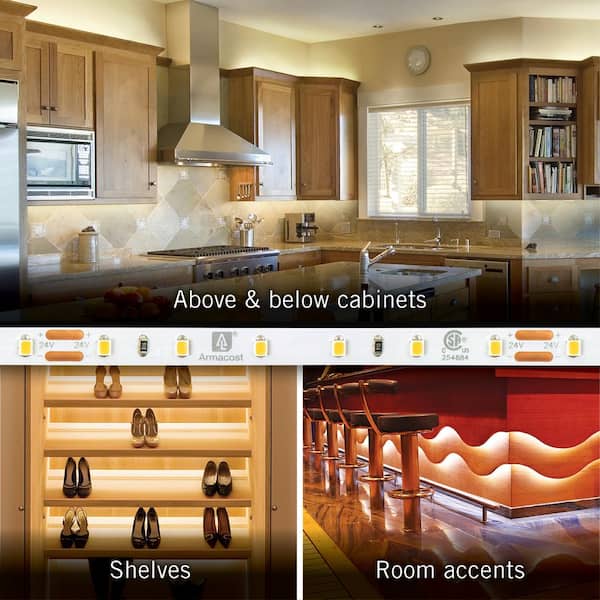 RibbonFlex Pro 16.4 ft. (5 m) 24-Volt White High CRI LED Tape Light, Bright (4000K), 60 LEDs/m