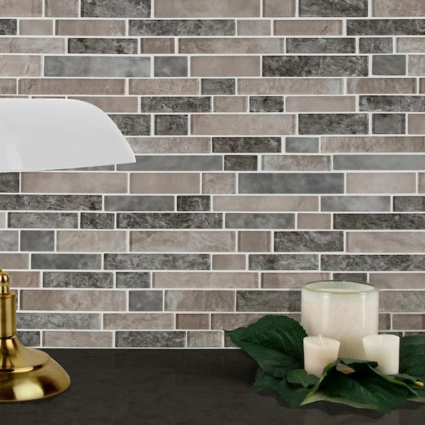 Savoy Interlocking 12 in. x 12 in. x 8mm Glass Mesh-Mounted Mosaic Tile (10 sq. ft. / case)